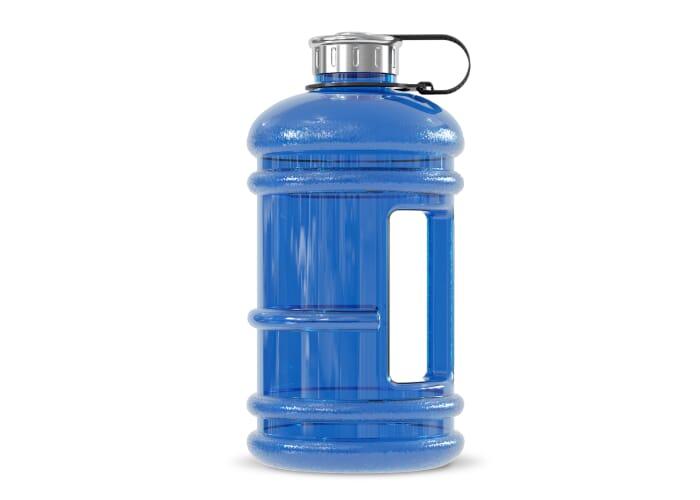 Bouteille personnalisable en plastique recyclé 2,2L Jumper Transparent Bleu clair